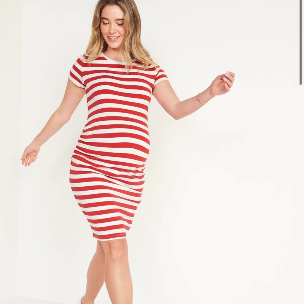 Maternity Casual Striped Dress
